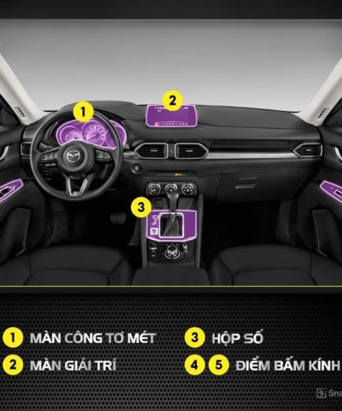 Dán ppf nội thất Mazda CX5 cao cấp, siêu bền 7