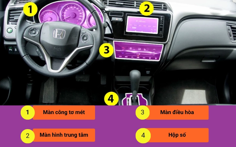 Những Vị Trí Dễ Trầy Xước Nên Dán Ppf Nội Thất Honda City