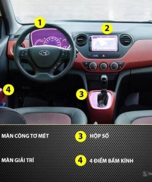 Dán ppf nội thất Hyundai i10 chống trầy xước, tăng độ bóng 5