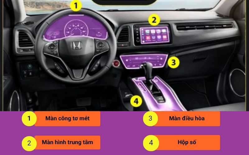 Dán Ppf Nội Thất Honda Hrv (2018-2021)
