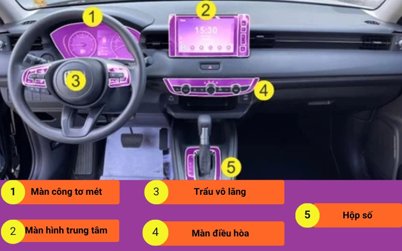 Dán Ppf Nội Thất Honda Hrv - Bản G