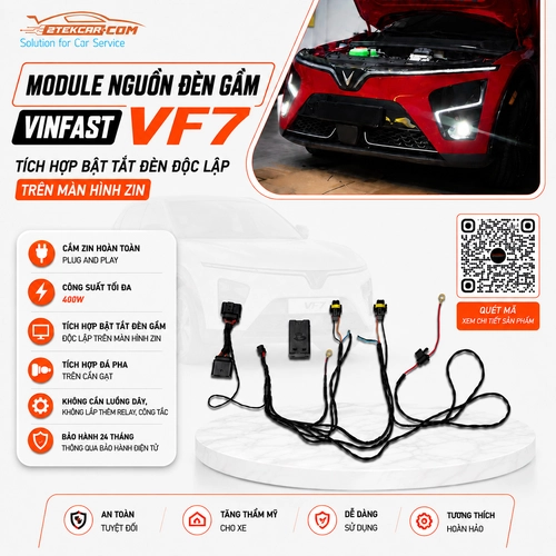 Module Nguồn Đèn Gầm Vinfast Vf7, Bậttắt Độc Lập Trên Màn Hình Zin 6