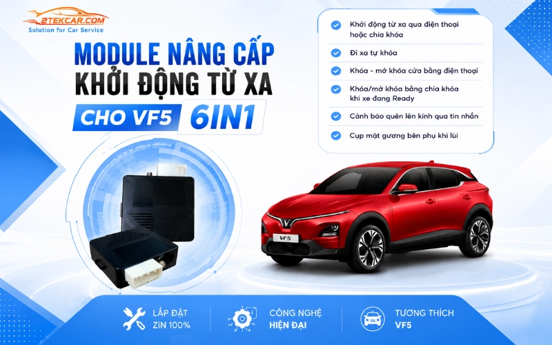 Các Tính Năng Của Bộ Module Khởi Động Từ Xa Xe Vf5